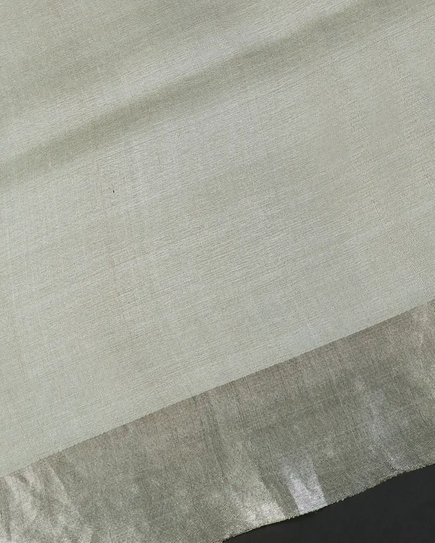 Powder Blue Tussar Printed Saree T457694(Shipping - 10 to 15 business days)3