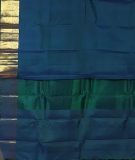 Peacock Blue Handwoven Kanjivaram Silk Saree T4489843