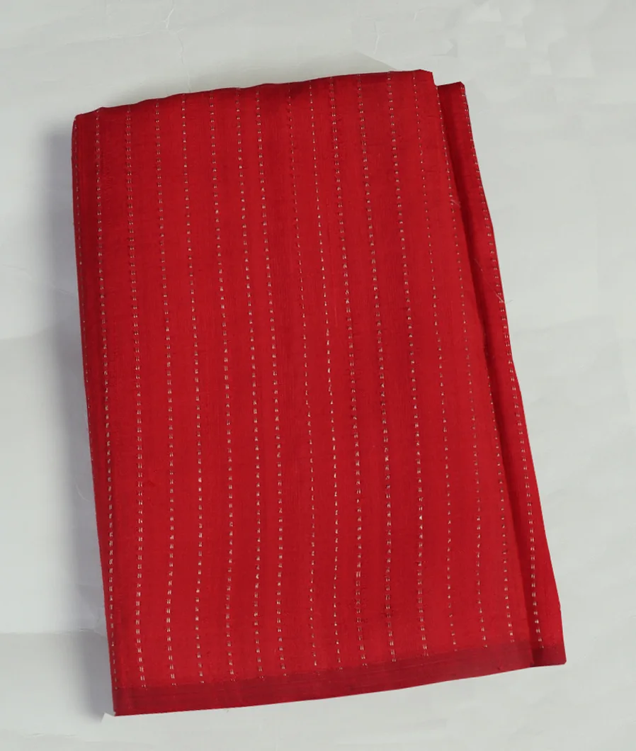Red Woven Raw Silk Saree T445759-image