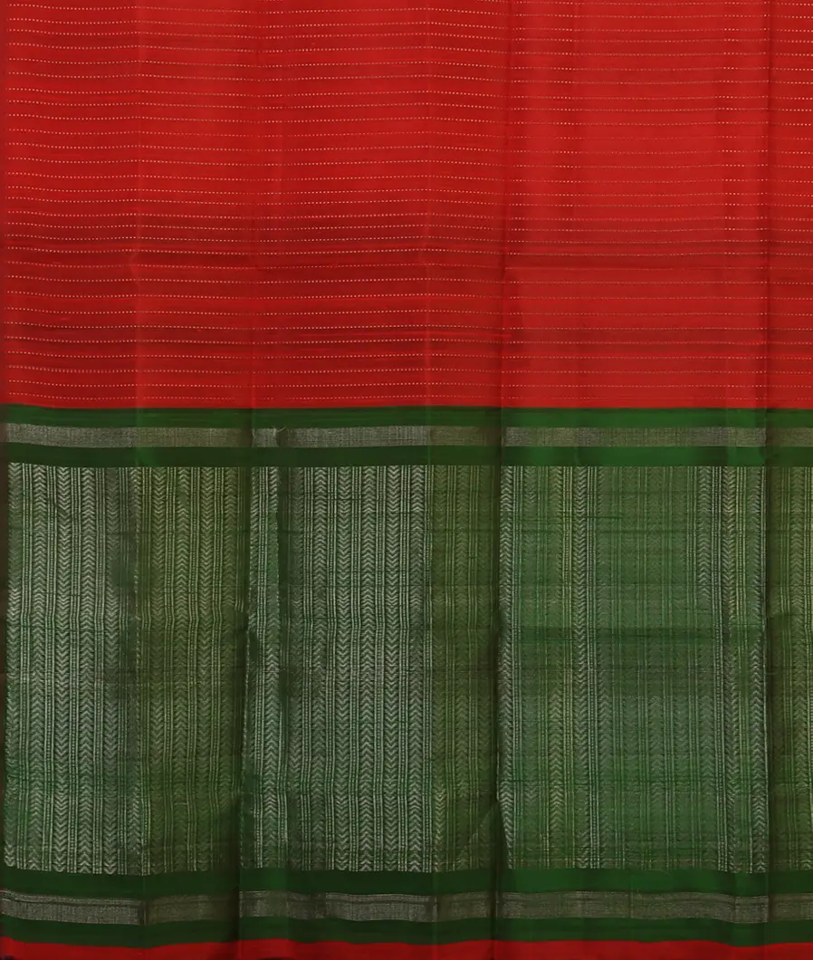 Red Woven Raw Silk Saree T4457594