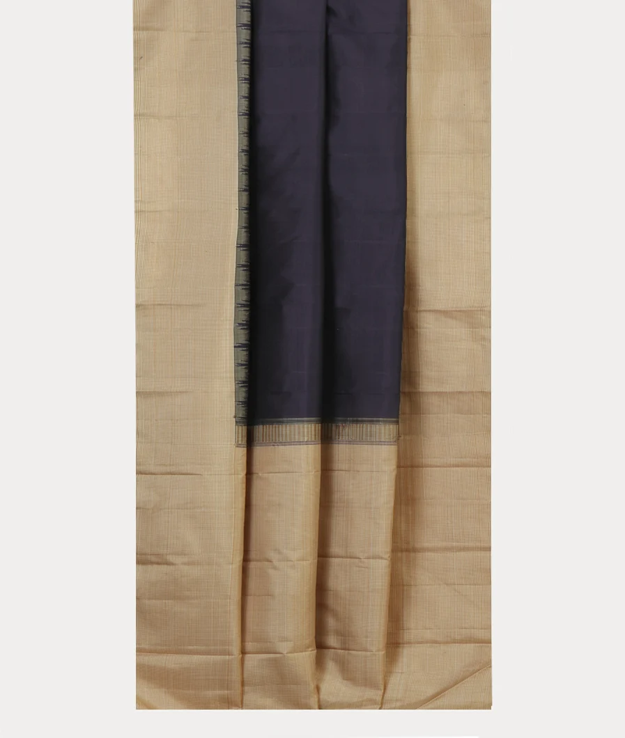 Midnight Blue Handwoven Kanjivaram Silk Saree T3922002