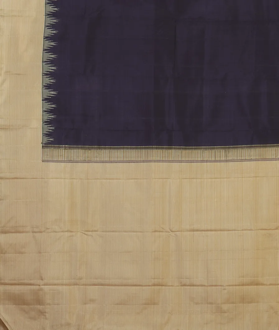 Midnight Blue Handwoven Kanjivaram Silk Saree T3922004