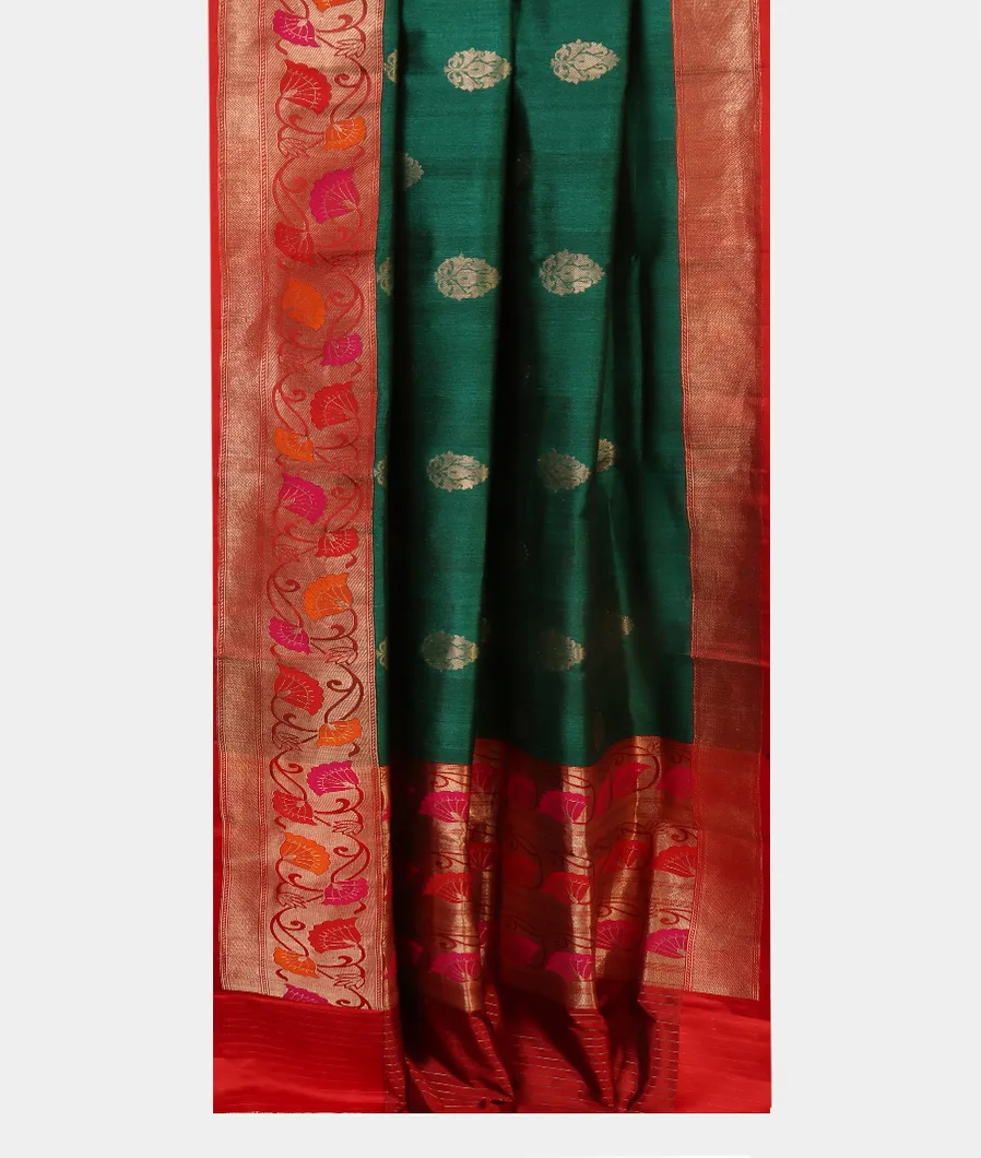 Green Banaras Tussar Saree T4002912