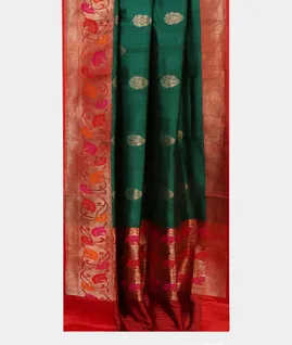 Green Banaras Tussar Saree T4002912