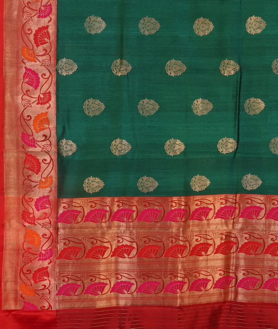 Green Banaras Tussar Saree T4002914