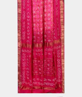 Pink  Bandhani Chaniya Silk Saree  T4600902