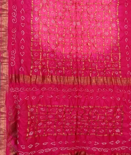 Pink  Bandhani Chaniya Silk Saree  T4600904