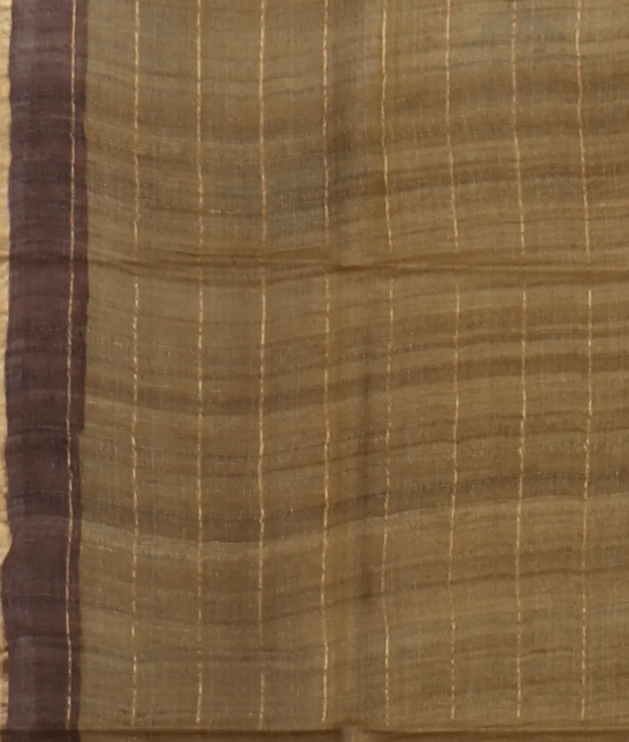 Green Tussar Printed Saree T4454623