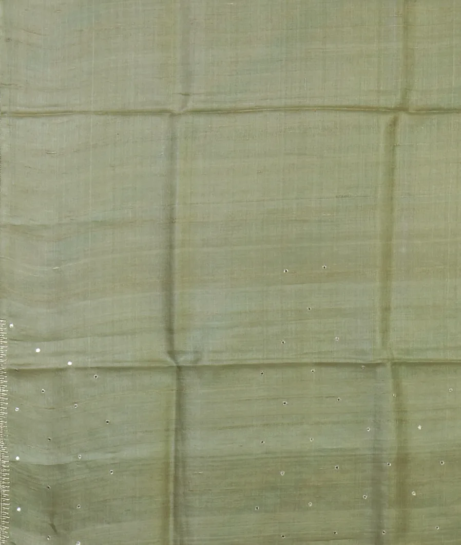 Green Tussar Embroidery Saree T4483753