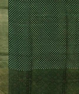 Green Printed Raw Silk Saree T4522954