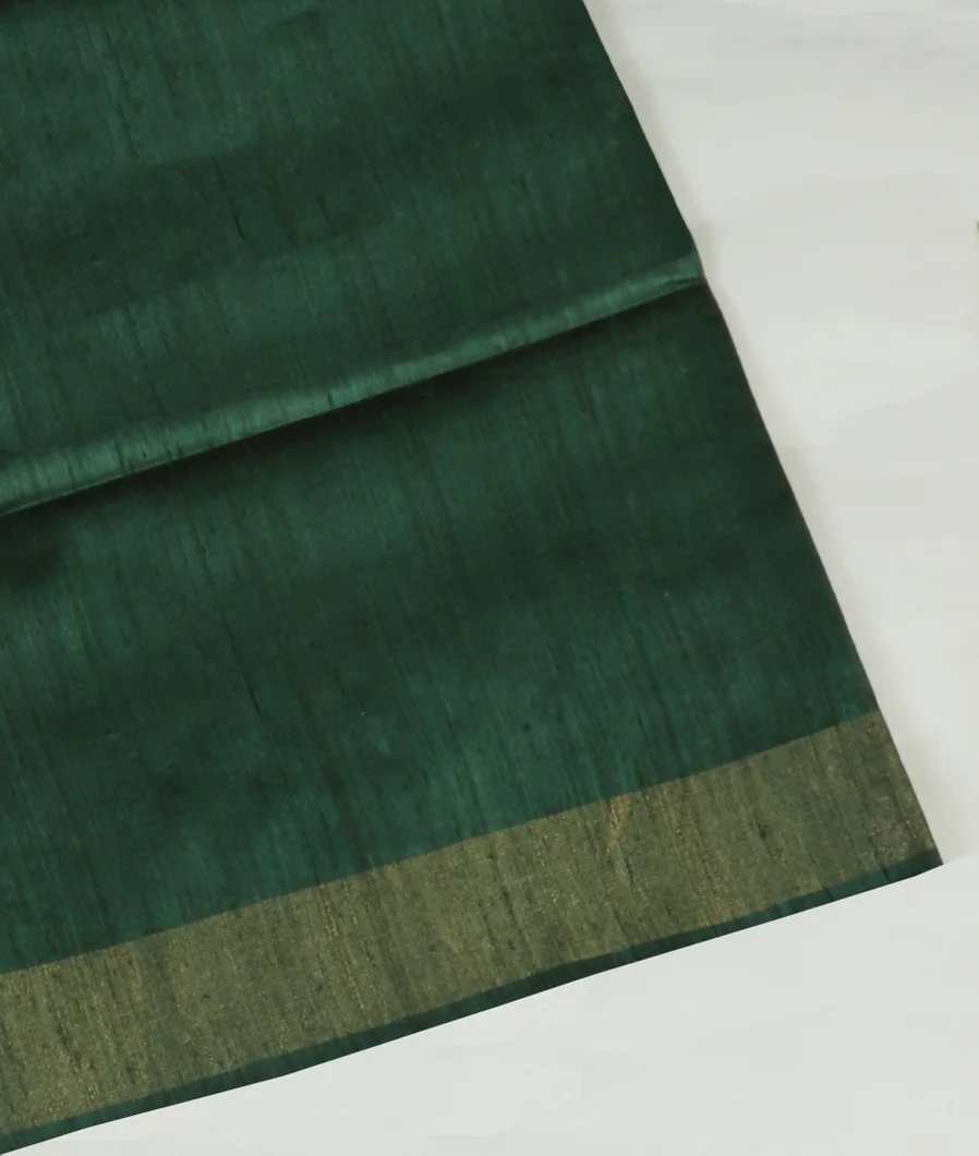 Green Tussar Printed Saree T455012-image