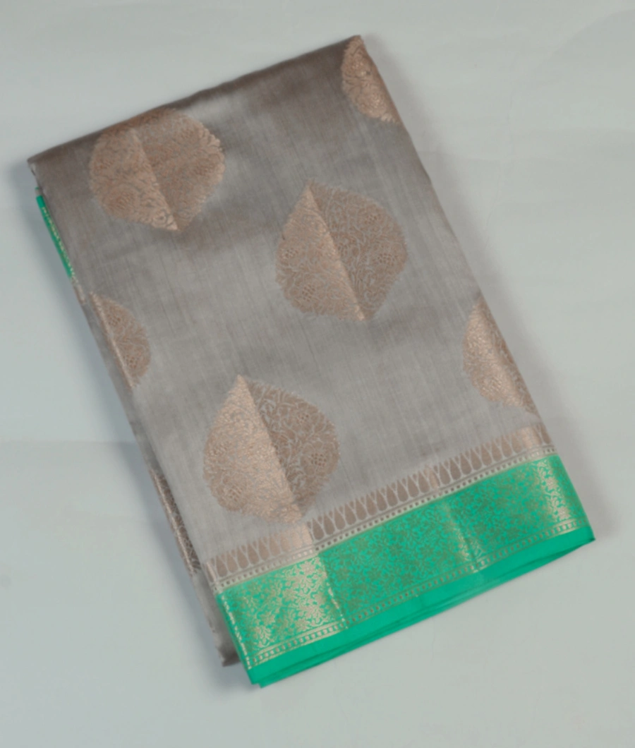 Grey Chaniya Silk Saree T459909-image