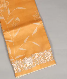 Yellow Tussar Printed Saree T4229891