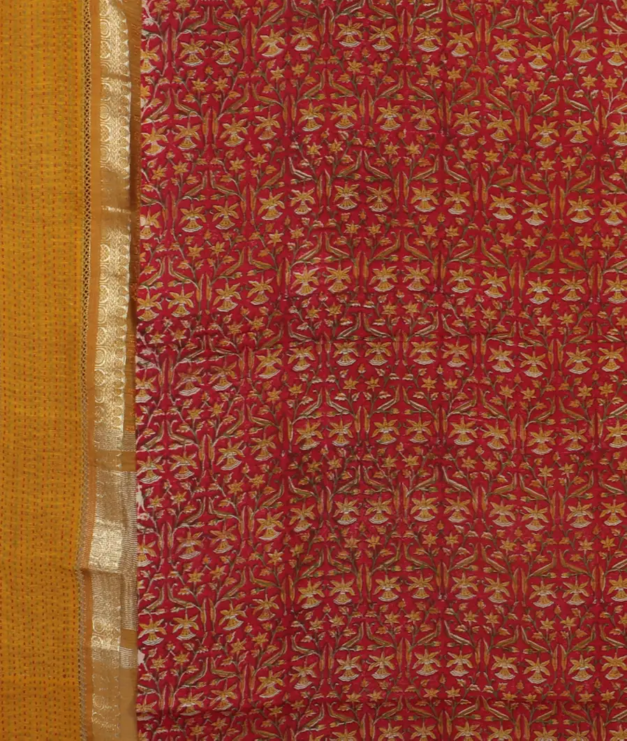 Yellow Tussar Embroidery Saree T2678973