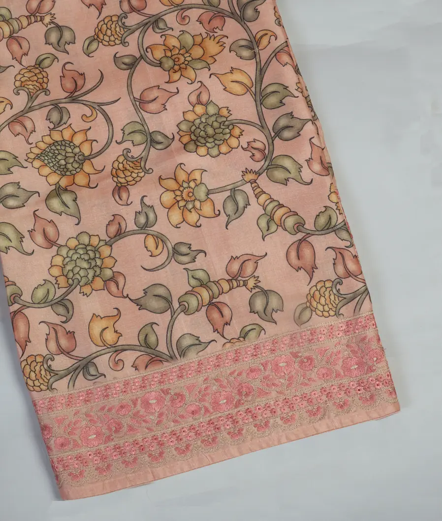 Pink Tussar Printed Saree T393565-image