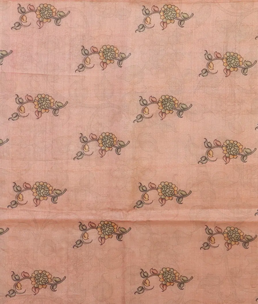 Pink Tussar Printed Saree T3935653