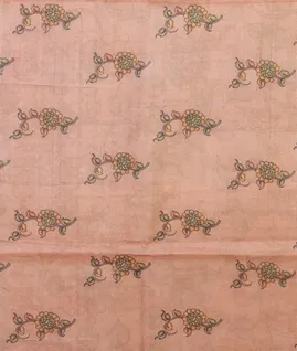 Pink Tussar Printed Saree T3935653