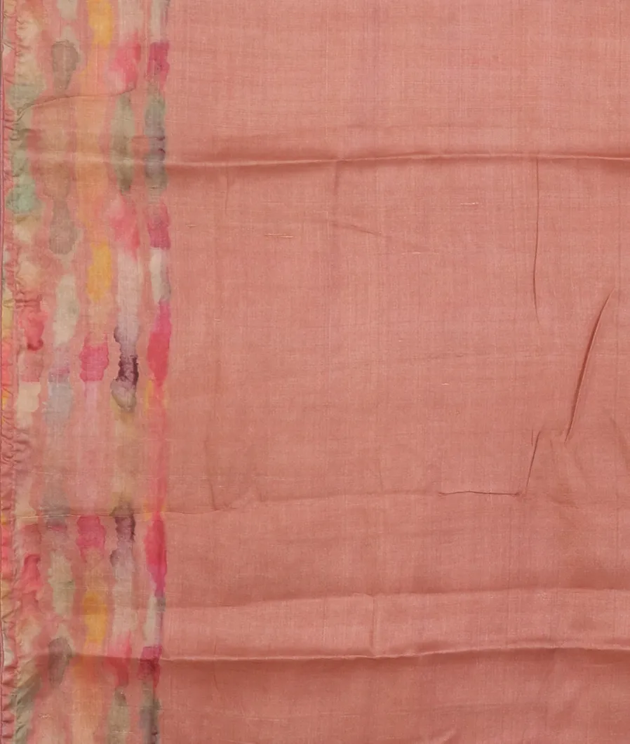 Pink Tussar Embroidery Saree T3935613