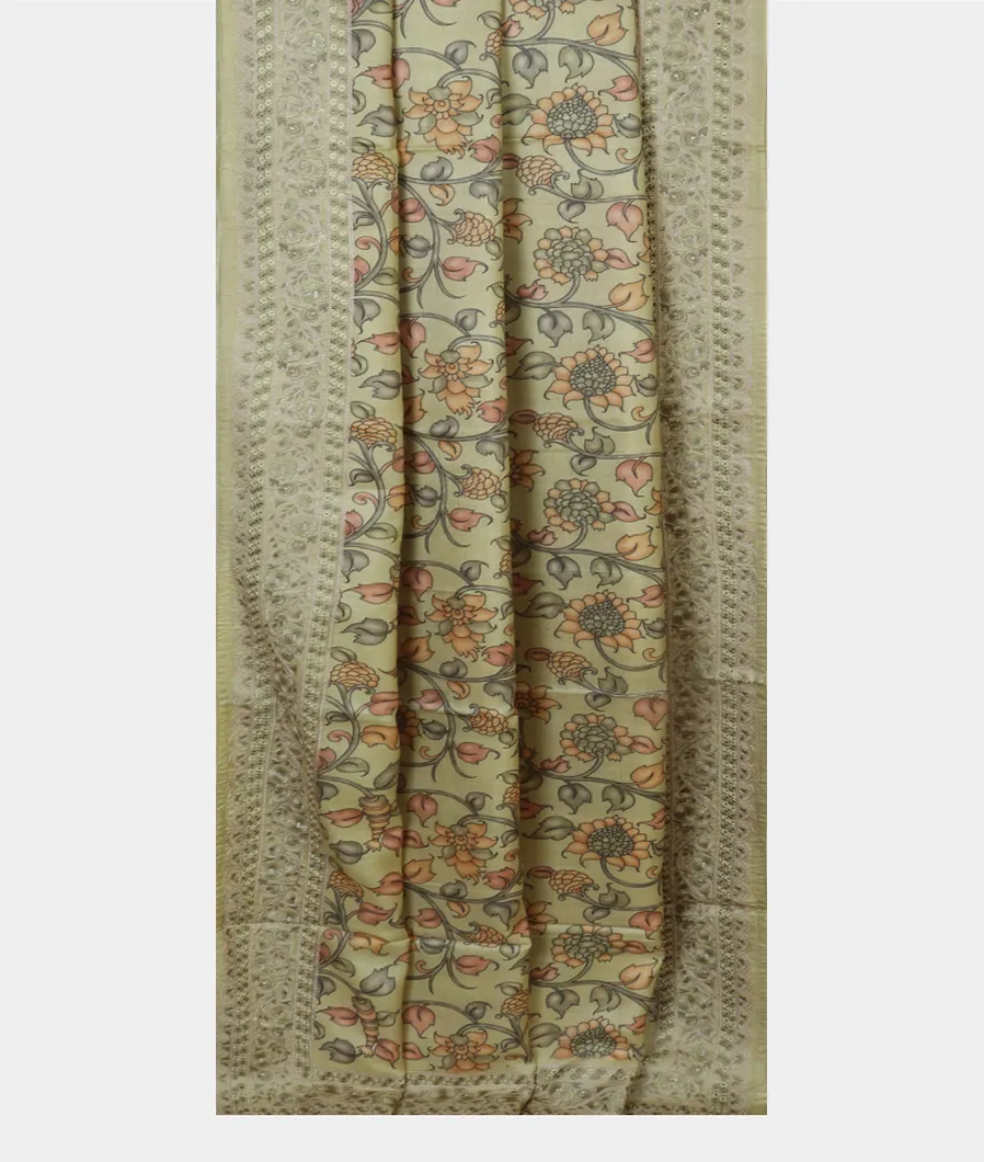 Green Tussar Printed Saree T3935642