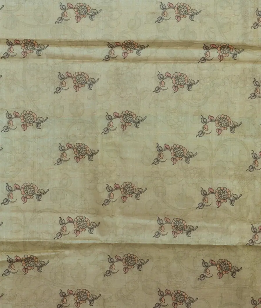 Green Tussar Printed Saree T3935643