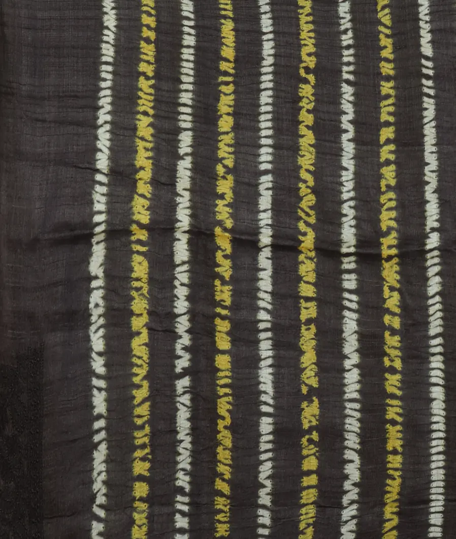 Black Tussar Embroidery Saree T4304723