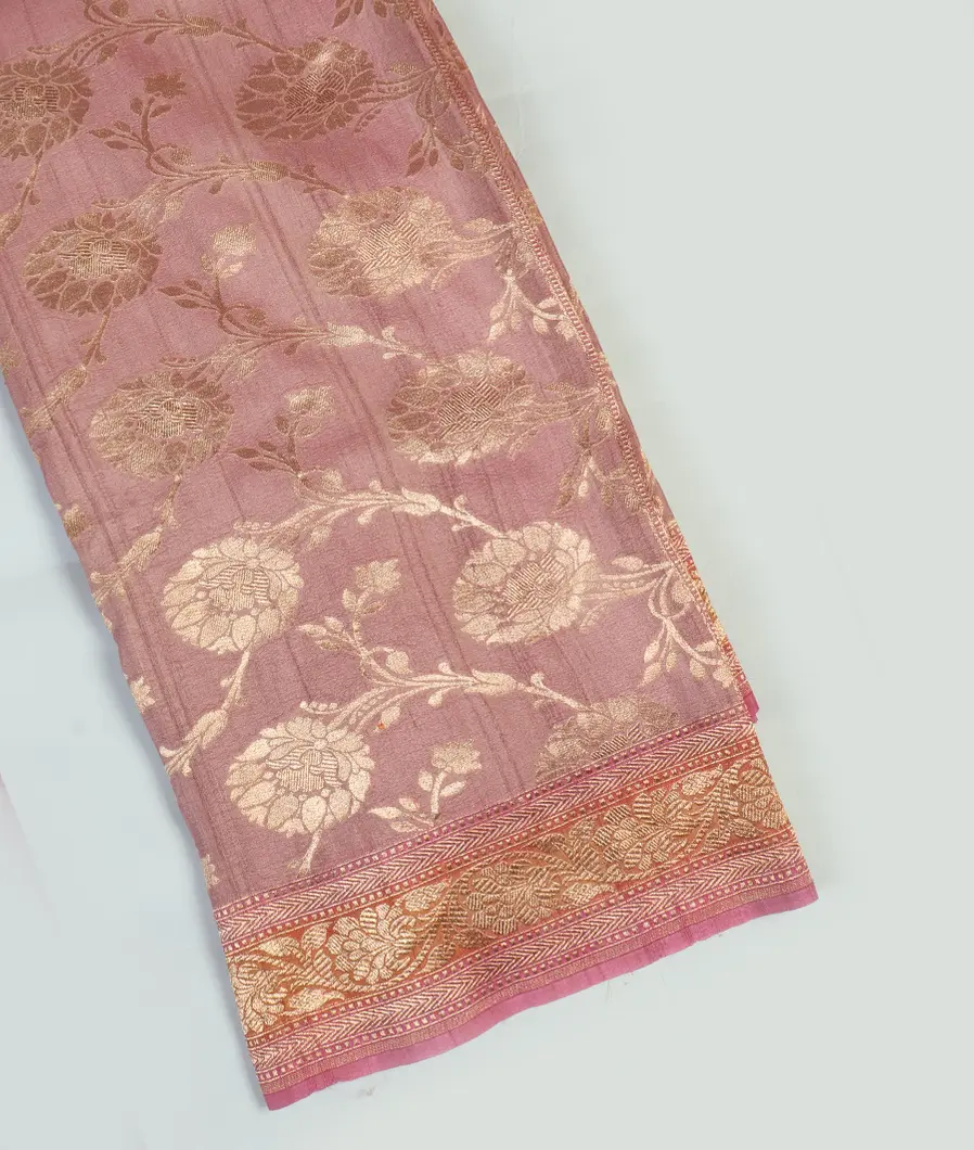 Pink Banaras Tussar Georgette Saree T301014-image