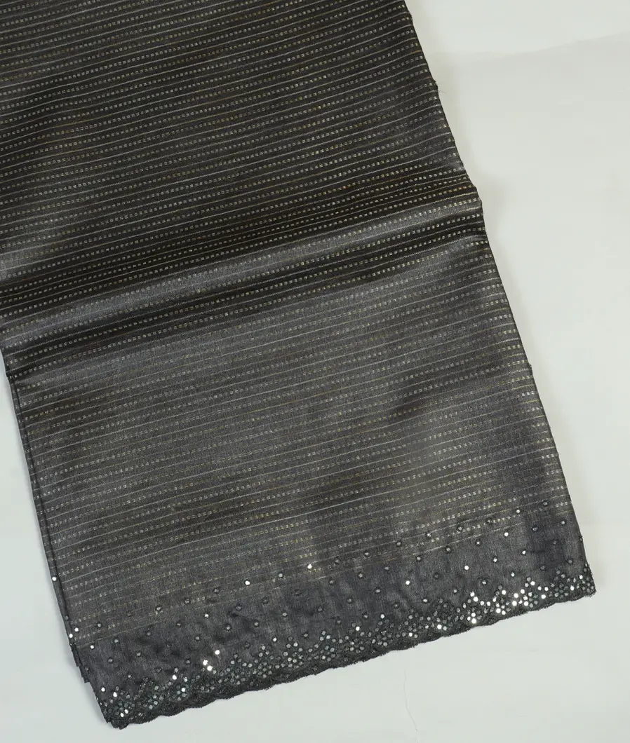Grey Tussar Printed Saree T461421-image