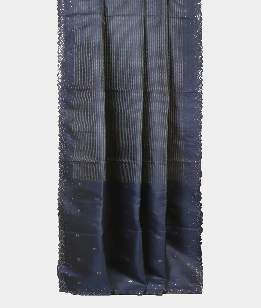 Blue Tussar Printed Saree T4614202