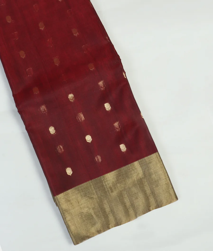 Maroon Silk Cotton Saree T454137-image