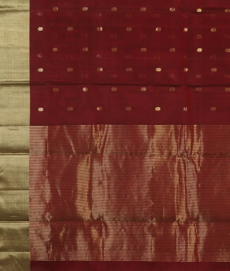 Maroon Silk Cotton Saree T4541374