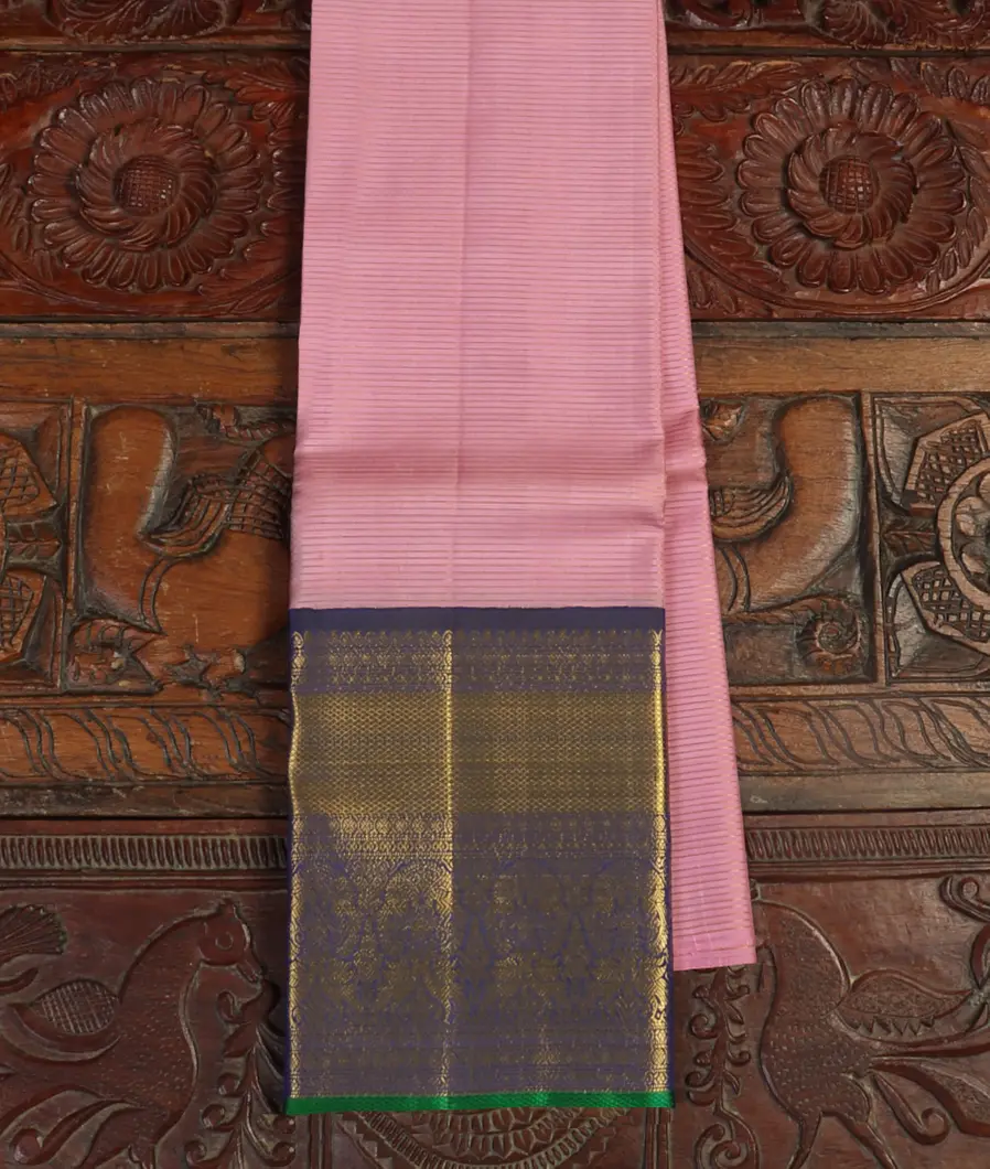 Lavender Handwoven Kanjivaram Silk Pavadai T413235-image