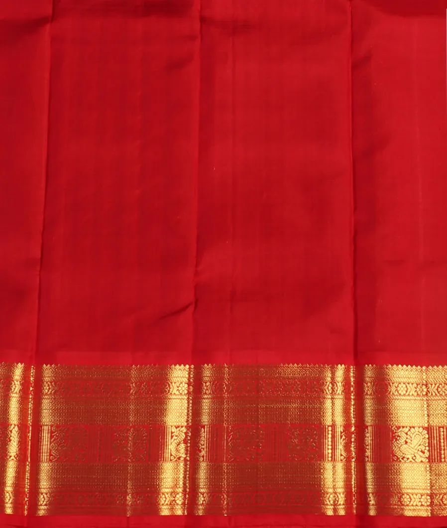 Peacock Blue Handwoven Kanjivaram Silk Kids Pavadai T3994682