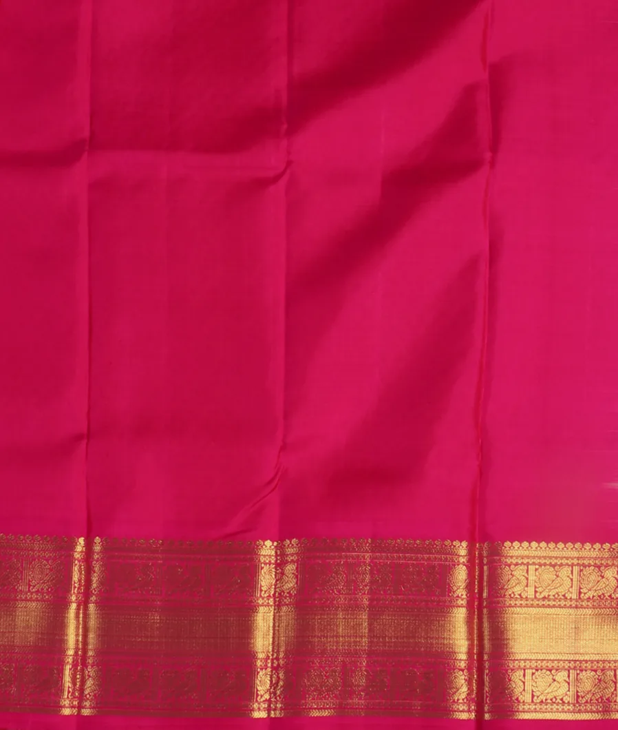 Beige Handwoven Kanjivaram Silk Kids Pavadai T3607072