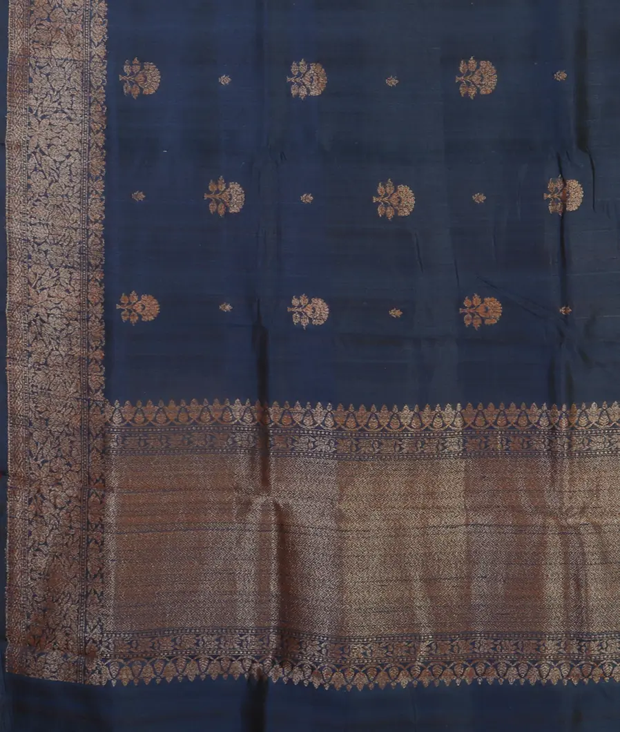 Blue Banaras Tussar Saree T4565074