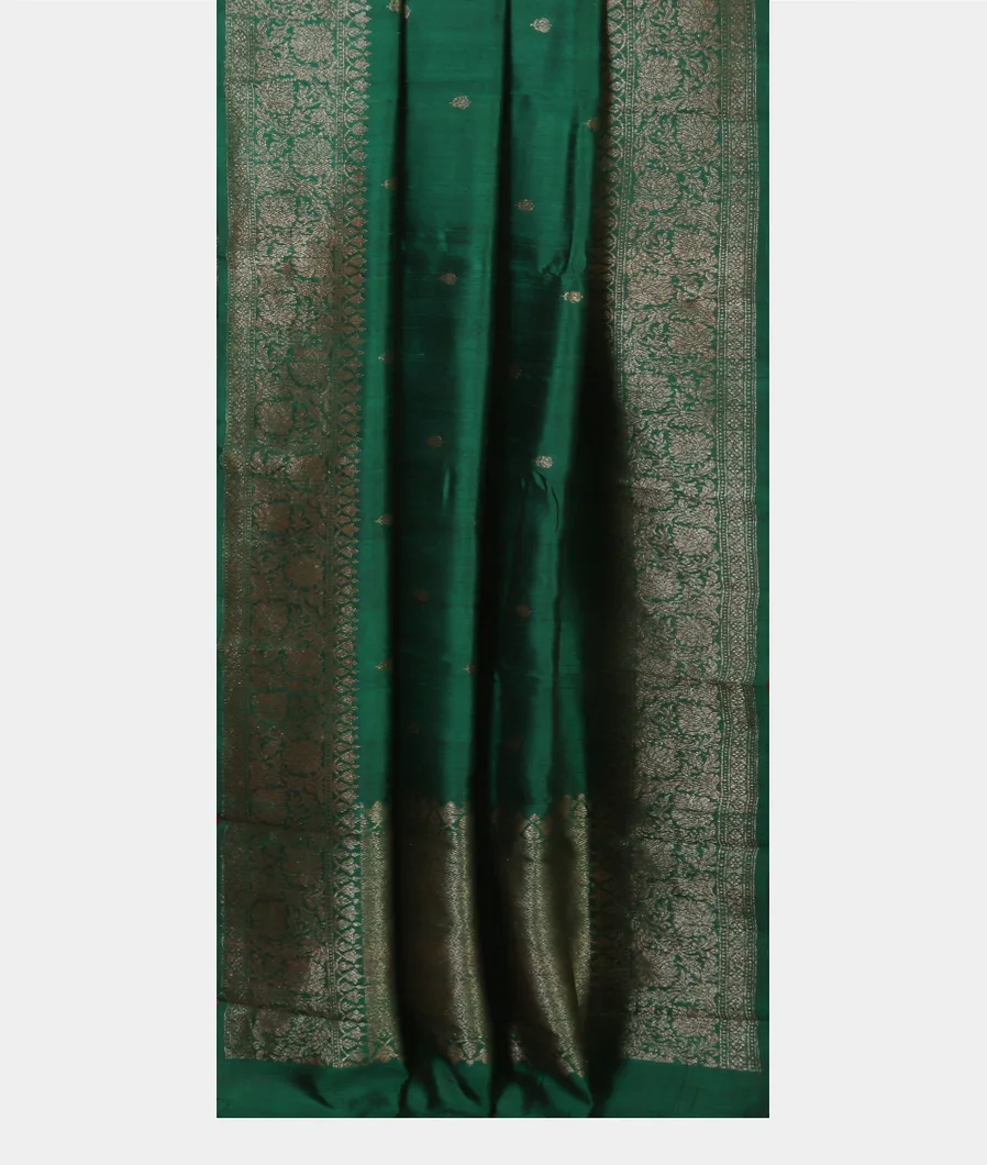 Green Banaras Tussar Saree T4564982
