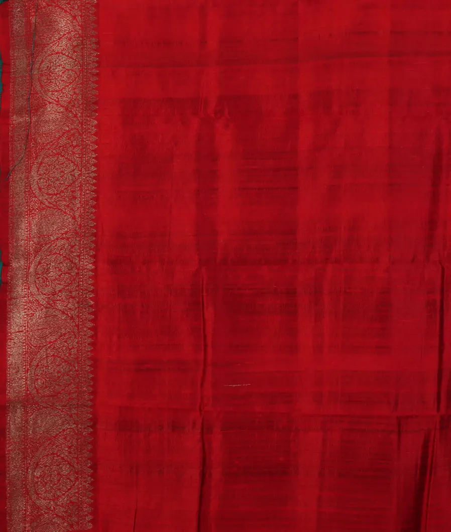 Bluish Green Banaras Tussar Saree T4579253