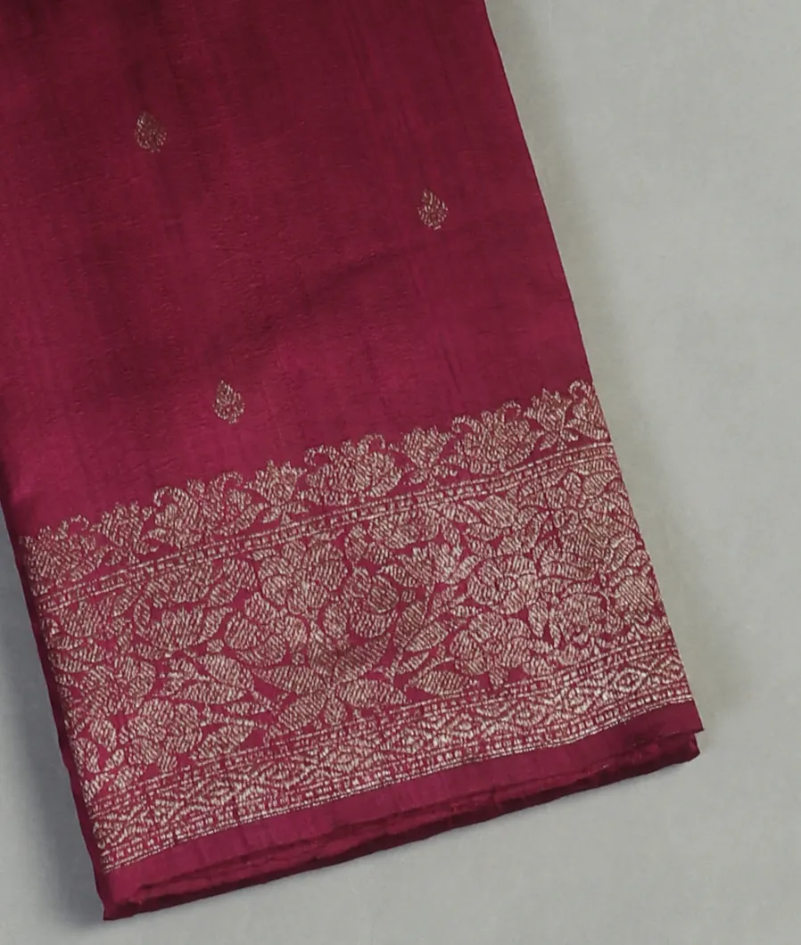 Purple Banaras Tussar Saree T457963-image