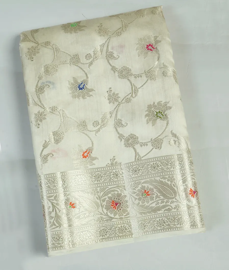 White Chaniya Silk Saree T460674-image