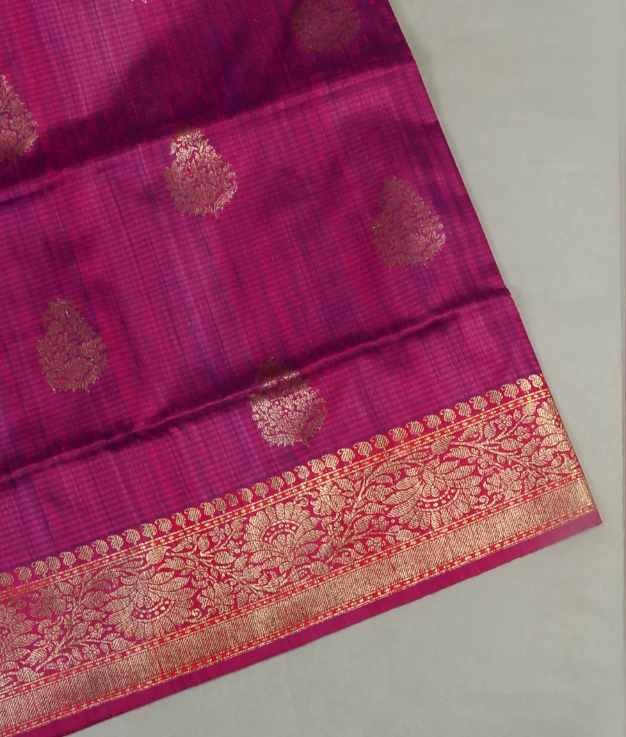 Purple Banaras Tussar Saree T458102-image