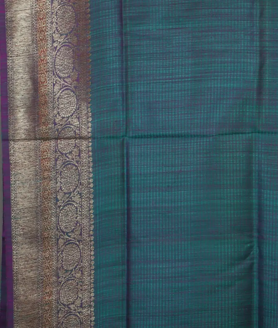 Green Banaras Tussar Saree T4580593
