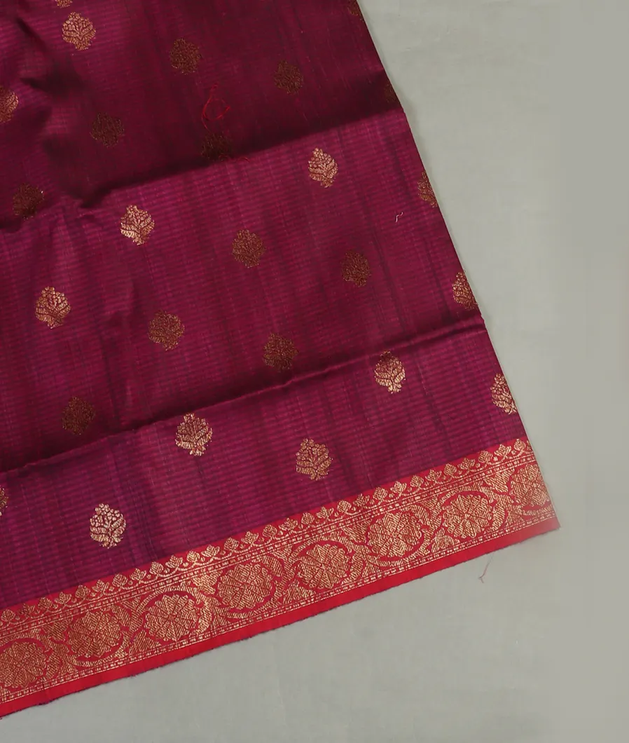 Maroon Banaras Tussar Saree T458087-image