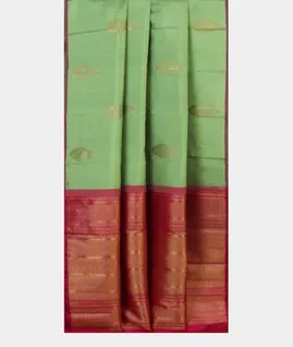 Green Handwoven Kanjivaram Silk Saree T4578762