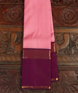 Pink Handwoven Kanjivaram Silk Saree T4488801