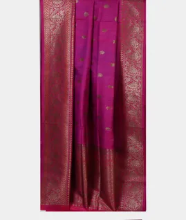 Purple Banaras Tussar Saree T4581042