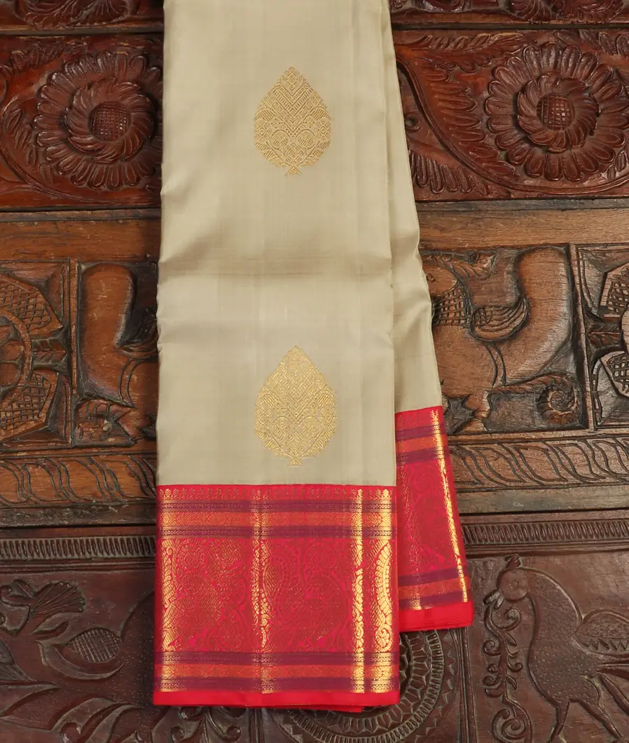 Grey Handwoven Kanjivaram Silk Saree T448266-image