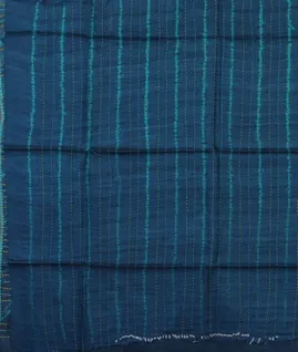 Blue Tussar printed Saree T4617883