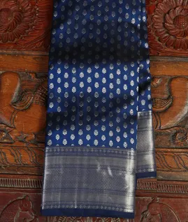 Blue Handwoven Kanjivaram Silk Saree T4491231