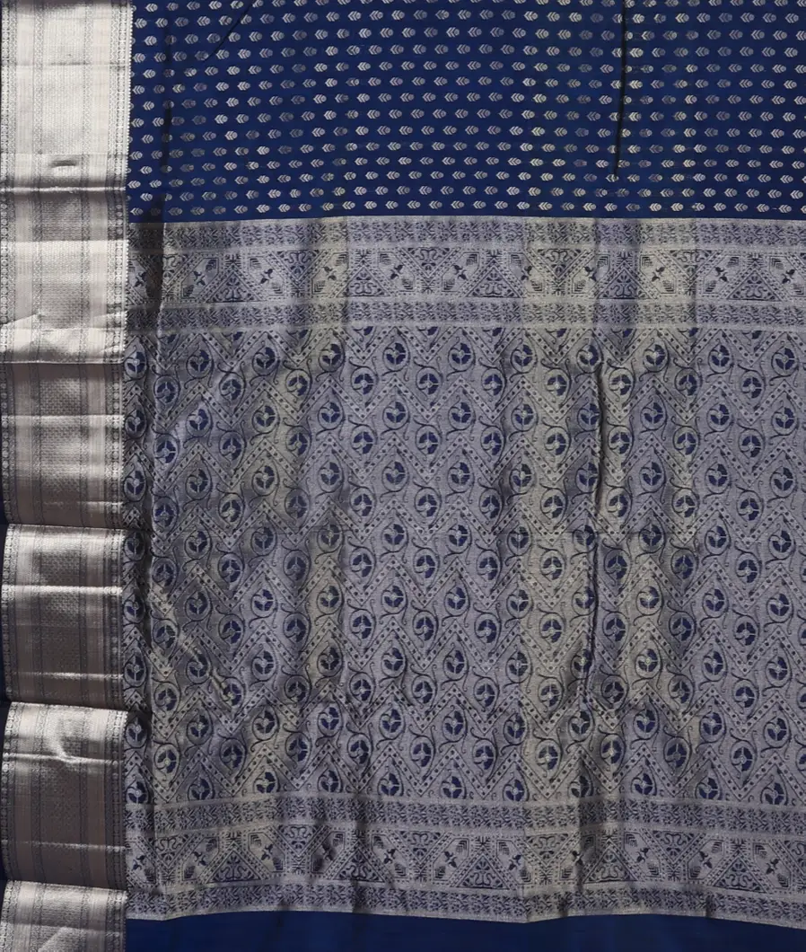 Blue Handwoven Kanjivaram Silk Saree T4491234