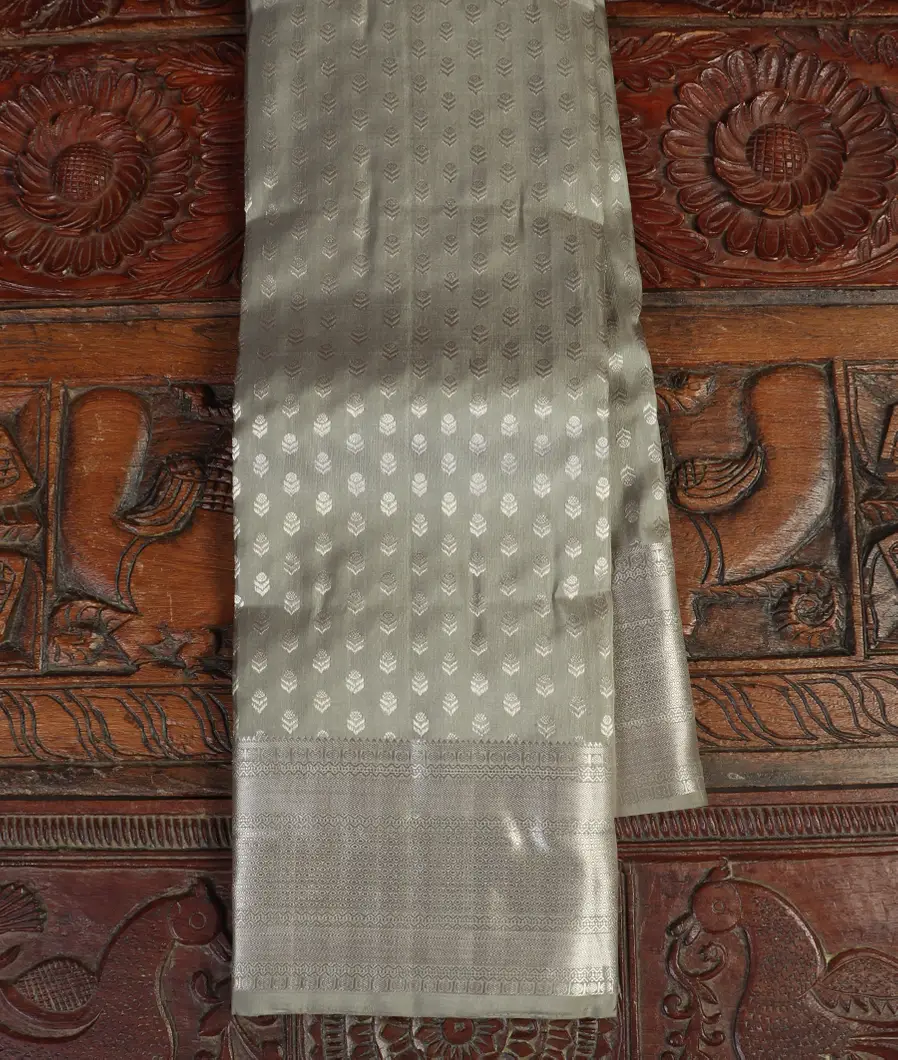 Grey Handwoven Kanjivaram Silk Saree T449119-image