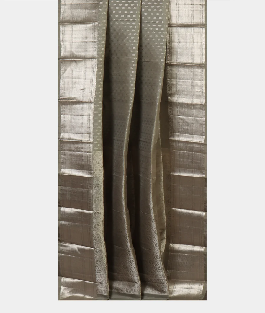 Grey Handwoven Kanjivaram Silk Saree T4491192